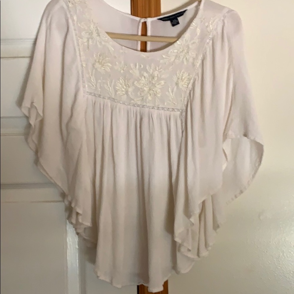 American Eagle, Off white blouse, size small
